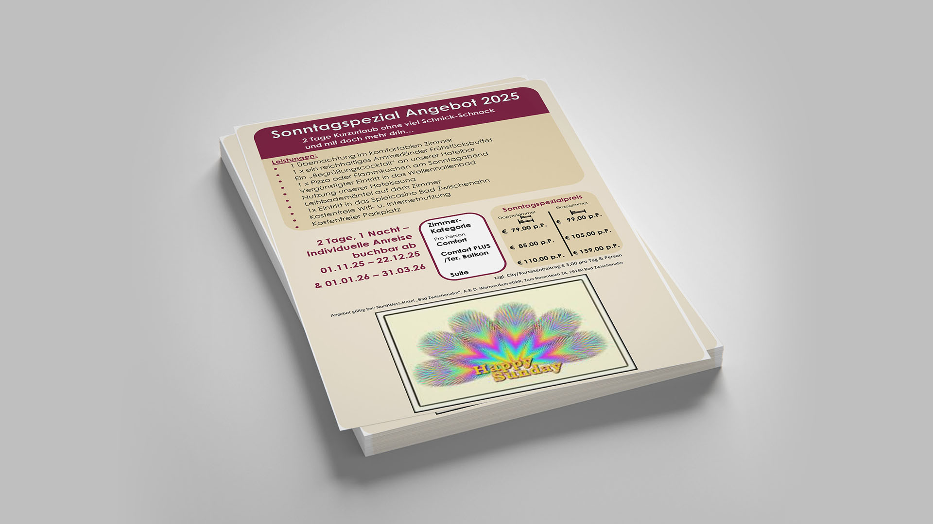 NordWest-Hotels Prospekte Preview Sonntagspezial Angebot